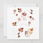 Vierkante herfst bruids brunch & bubbeldouche kaart (Achterkant)