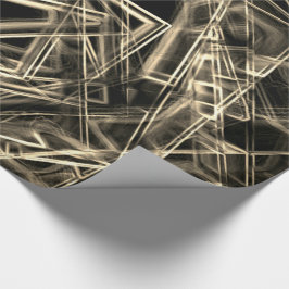 Vierkante hoeken en beige neonvlekken cadeaupapier