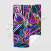 Vierkante hoeken en kleurrijke neonvlekken golfhanddoek (Insitu)