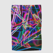 Vierkante hoeken en kleurrijke neonvlekken golfhanddoek (Voorkant)