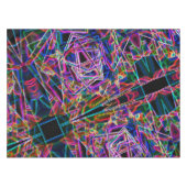 Vierkante hoeken en kleurrijke neonvlekken tafelkleed (Voorkant (Horizontaal))