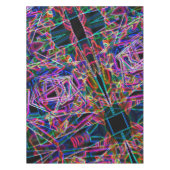 Vierkante hoeken en kleurrijke neonvlekken tafelkleed (Voorkant)