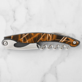 Vierkante hoeken en 'neon'-oranje vlekken kurkentrekker