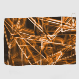 Vierkante hoeken en 'neon'-sinaasappels golfhanddoek