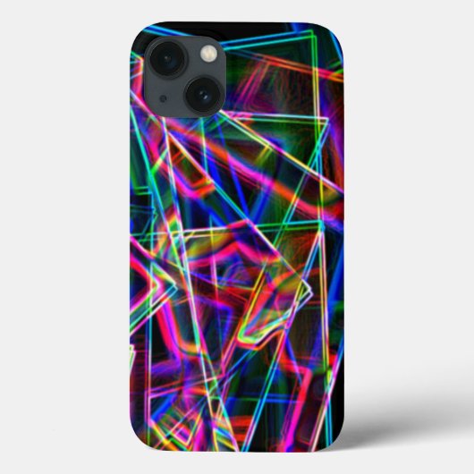 Vierkante hoeken in lijn en neonkleurig Case-Mate iPhone case (Achterkant)