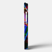 Vierkante hoeken in lijn en neonkleurig Case-Mate iPhone case (Achterkant / Links)