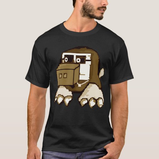 Vierkante hond retro t-shirt (Voorkant)