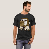 Vierkante hond retro t-shirt (Voorkant volledig)