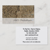 Vierkante hooibales, close-up foto visitekaartje (Voorkant / Achterkant)