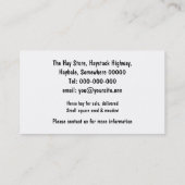 Vierkante hooibales, close-up foto visitekaartje (Achterkant)