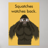 Vierkante horloges terug poster (Voorkant)