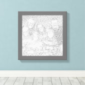 Vierkante houtskool rand foto canvas afdruk (Insitu (Houten vloer))