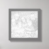 Vierkante houtskool rand foto canvas afdruk (Voorkant)