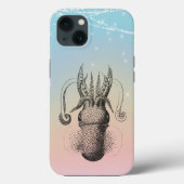 Vierkante illustratie op regenboogpasta met licht Case-Mate iPhone case (Achterkant)