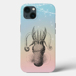 Vierkante illustratie op regenboogpasta met licht Case-Mate iPhone case