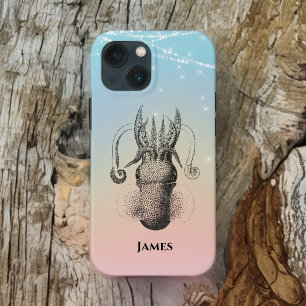 Vierkante illustratie op regenboogpasta met naam Case-Mate iPhone case