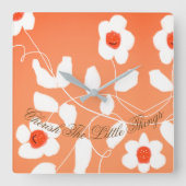 Vierkante Inspirerend klok de kleine dingen (Voorkant)