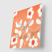 Vierkante Inspirerend klok de kleine dingen (Hoek)