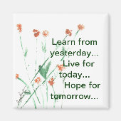 Vierkante Inspirerende magneet (Voorkant)