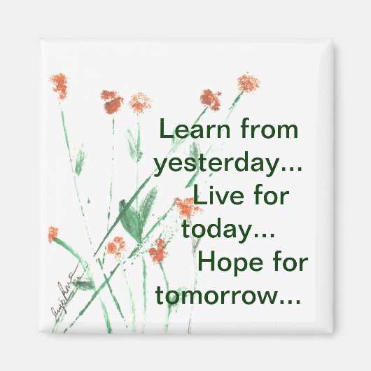 Vierkante Inspirerende magneet (Voorkant)