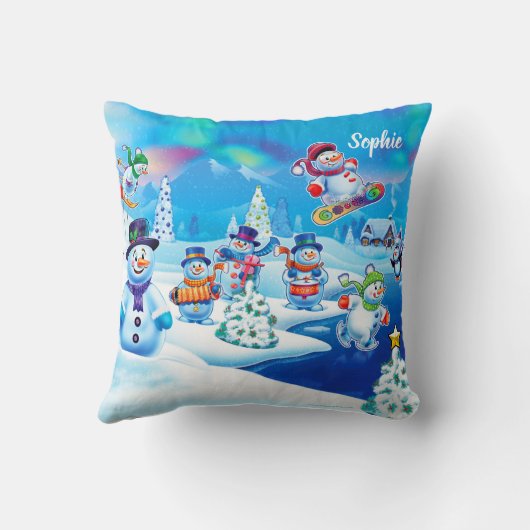 Vierkante kerst gooi kussen of kussen (Achterkant)