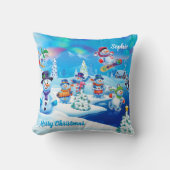 Vierkante kerst gooi kussen of kussen (Voorkant)