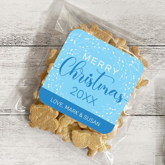 Vierkante Kerst stickers