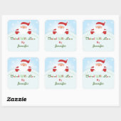 Vierkante Kerstmis Santa Baking label Stickers (Vel)