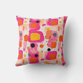 Vierkante kleurblokken Abstract Patroon BOHO Kussen
