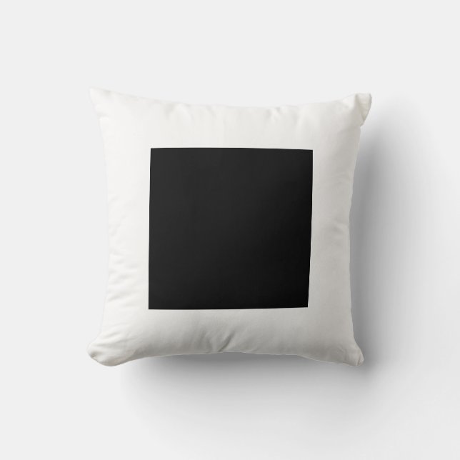 Vierkante kleuren - zwart en wit kussen (Voorkant)