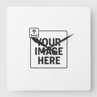 Vierkante klok met foto