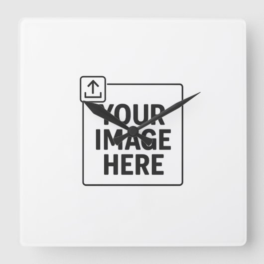 Vierkante klok met foto (Voorkant)