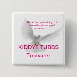 Vierkante knop button 5,1 cm