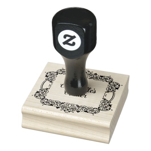 vierkante krans productstempel rubberstempel (Stempel)