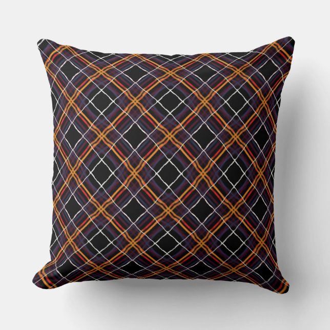 Vierkante kussen Jimette Design rood oranje wit (Voorkant)