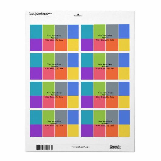 Vierkante labels (Full Sheet)