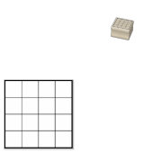 Vierkante lege checkbox speldenraster rubberstempel (Gestempeld)