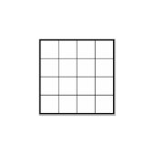 Vierkante lege checkbox speldenraster rubberstempel (Afrduk)