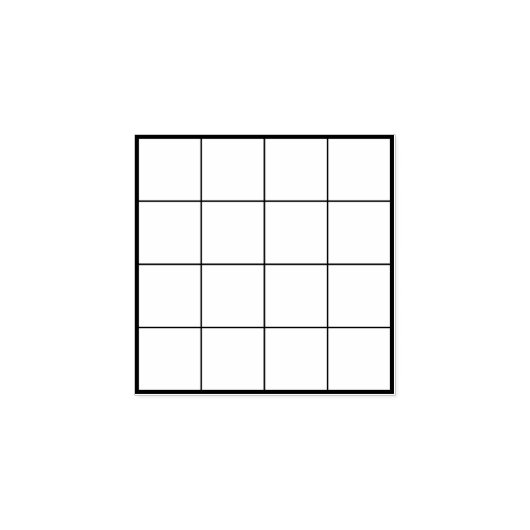 Vierkante lege checkbox speldenraster rubberstempel (Afrduk)