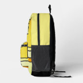Vierkante lijn met geel patroon - bedrukte rugzak (Rechts)