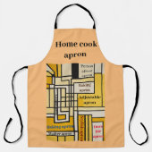 Vierkante lijn met geel patroon - schort (Voorkant)