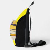Vierkante lijn met geel patroon - sling bag (Rechts)