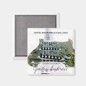 Vierkante magneet - Gepersonaliseerd (Voorkant / Achterkant)