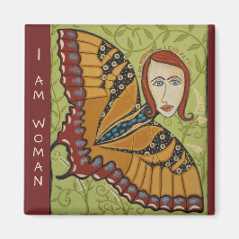 Vierkante magneet - Ik ben een vlinder