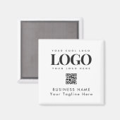 Vierkante magneet met aangepast bedrijfslogo QR-co (Voorkant / Achterkant)