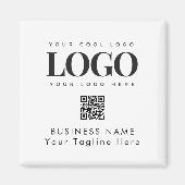 Vierkante magneet met aangepast bedrijfslogo QR-co (Voorkant)