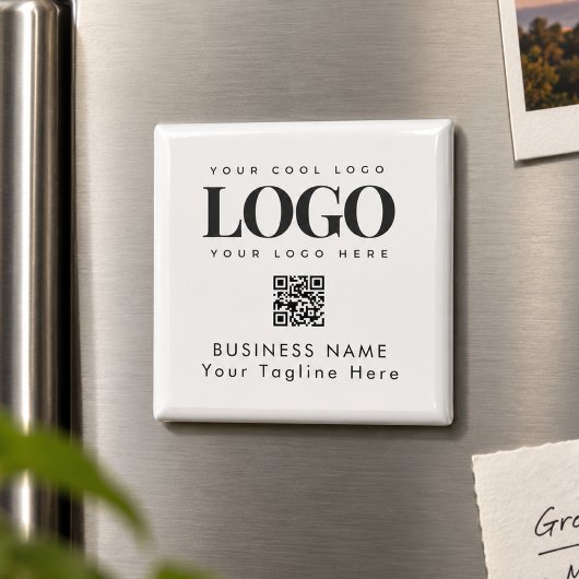 Vierkante magneet met aangepast bedrijfslogo QR-co