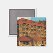 Vierkante magneet met Grove Park Inn (Voorkant / Achterkant)