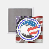 Vierkante Magneet met Hervormingspartij Logo (Voorkant / Achterkant)