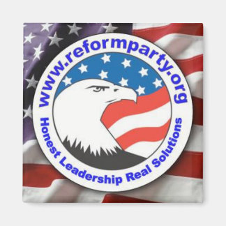 Vierkante Magneet met Hervormingspartij Logo